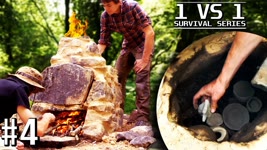 PRIMITIVE OVEN fired up to the MAX🔥 to Bake Pottery | 1vs1 Survival Series Ep. 4