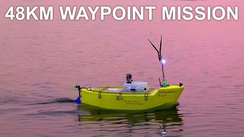 R/C Autonomous Boat 30 Mile Waypoint Mission
