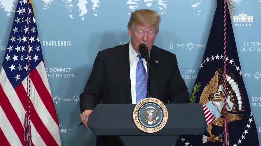 Trump addresses trade tariffs at the G7 summit