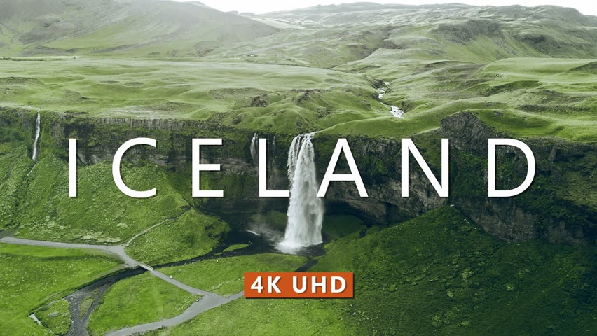 4K Drone Footage - Bird's Eye View of Iceland, Europe - Relaxation Film with Calming Music
