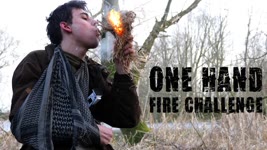 Survival FIRE with ONE HAND & no Lighter: harder than you think!