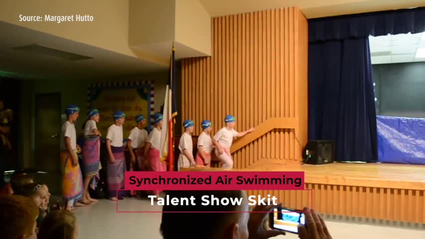 5th grade boys Synchronized Air Swimming Talent Show Skit W A Porter Elementary