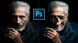 Skull Zombie Face Tutorial | Photoshop