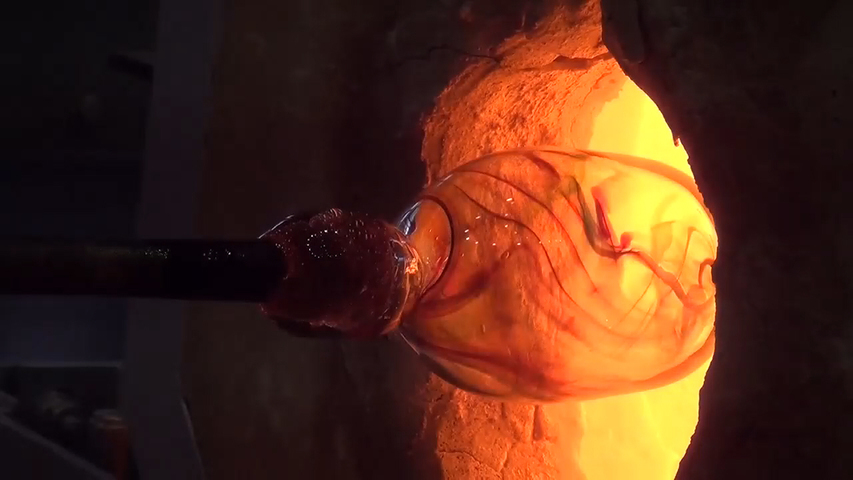 How to make a glass mug in the fire