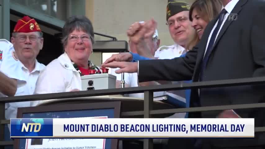 Northern California City Holds Mount Diablo Beacon Lighting Ceremony Honoring Memorial Day