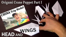 Origami Crane Head and Wing Finger Puppet