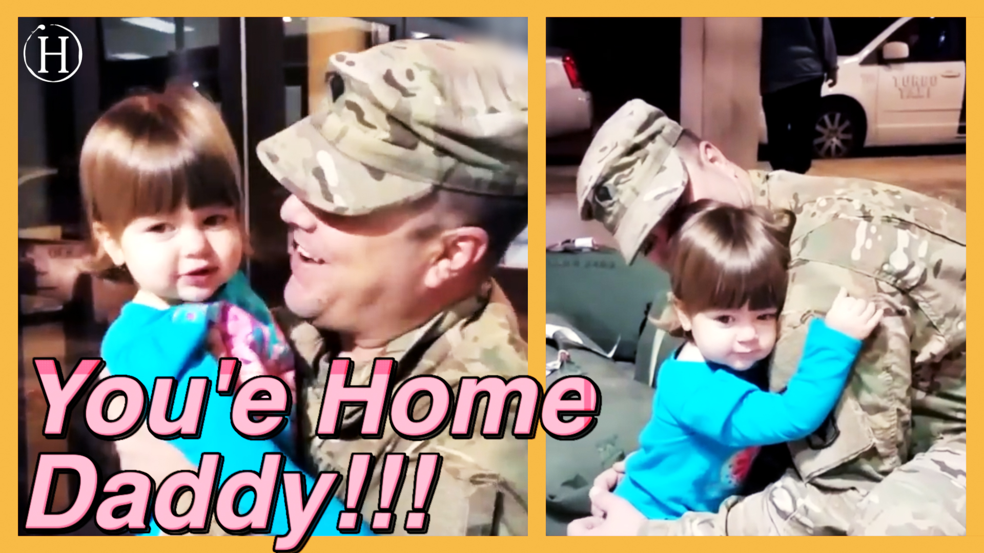 Baby Girl Welcomes Home Daddy After Deployment | Humanity Life