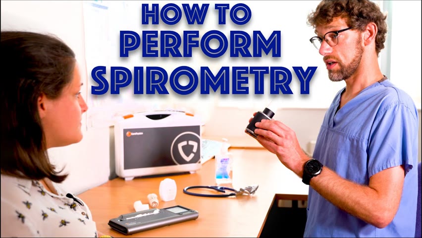 Performing Spirometry examination  - Lung Function Testing - Clinical Skills - Dr Gill