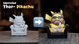 3D printed Thor-Pikachu and Tony stark！！！！#shorts