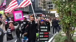 Protestors March Against Vaccine Mandates in New York City