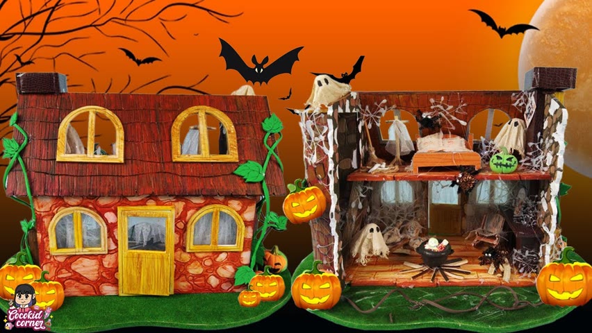 How To Make Halloween Miniature House | DIY Haunted House | DIY Witch House