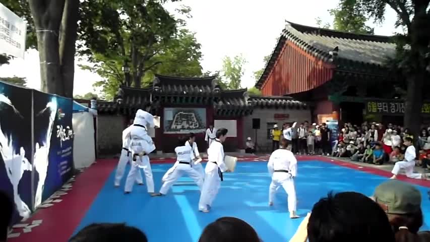 태권도 공연...Taekowndo  Performance..跆拳道 表演..전주한옥마을 ..Jeonju Hanok village ..全州市韓屋村..Jeonju. .全州市. KOREA (5)