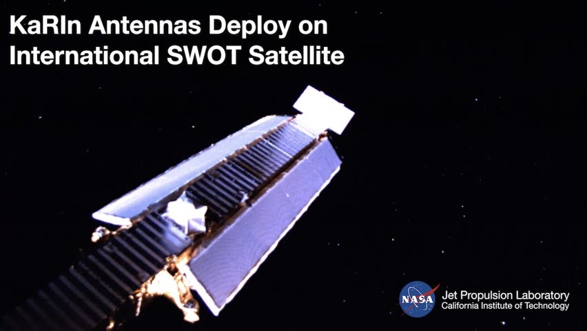 KaRIn Antennas Deploy on International SWOT Satellite