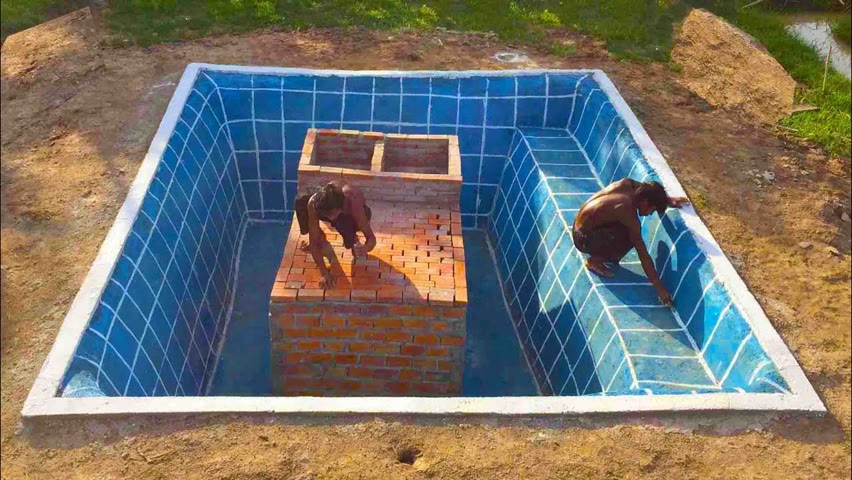 Build Secret Home Under Swimming Pool Part 1