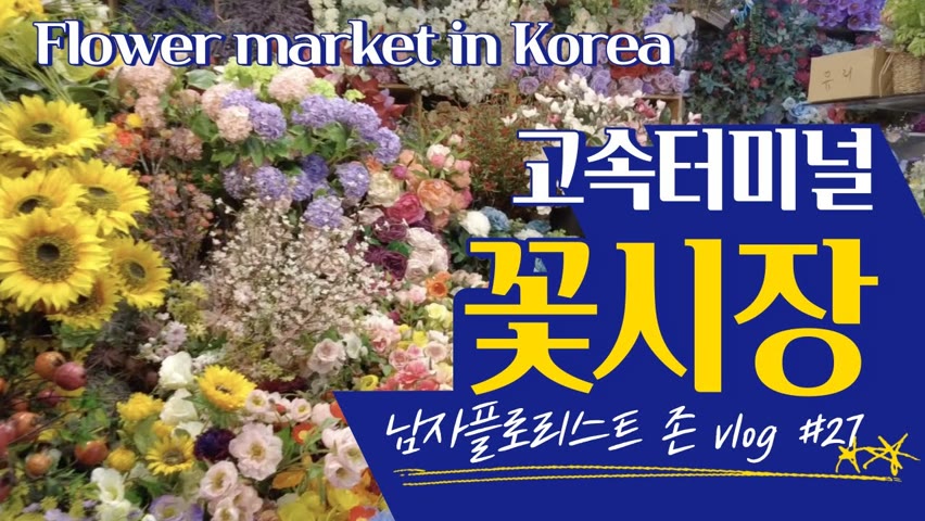 [#27 존플라워TV][남자 플로리스트 브이로그] 고속터미널 꽃시장 랜선 시장들이 / Korea Flower Market VLog