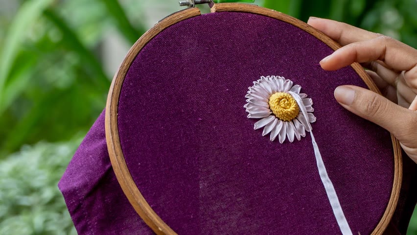 Amazing Flower Art with Ribbons - Ribbon Embroidery by Hand