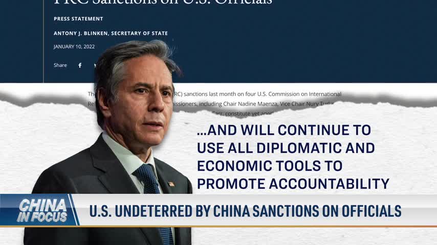 US Undeterred by China Sanctions on Officials