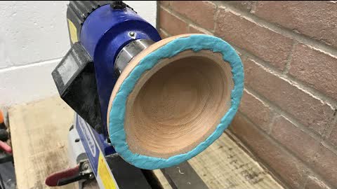 Wood turning - Beech Bowl with Milliput Edge