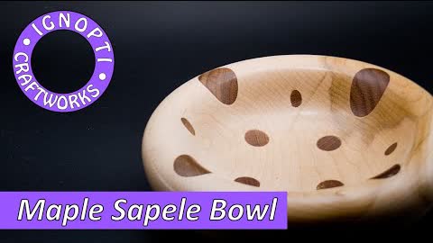 Woodturning the Lesser Spotted Maple Sapele Bowl