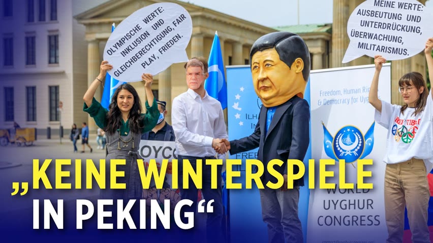 Auch in Berlin: Globale Proteste gegen Winterolympiade 2022 in Peking
