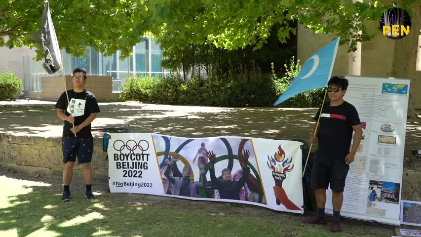 Perth Rally to Boycott Beijing Winter Olympics held at Chinese Consulate