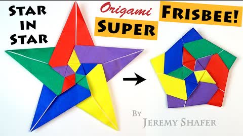 Star-In-Star ⭐ Origami Super Frisbee!🤩