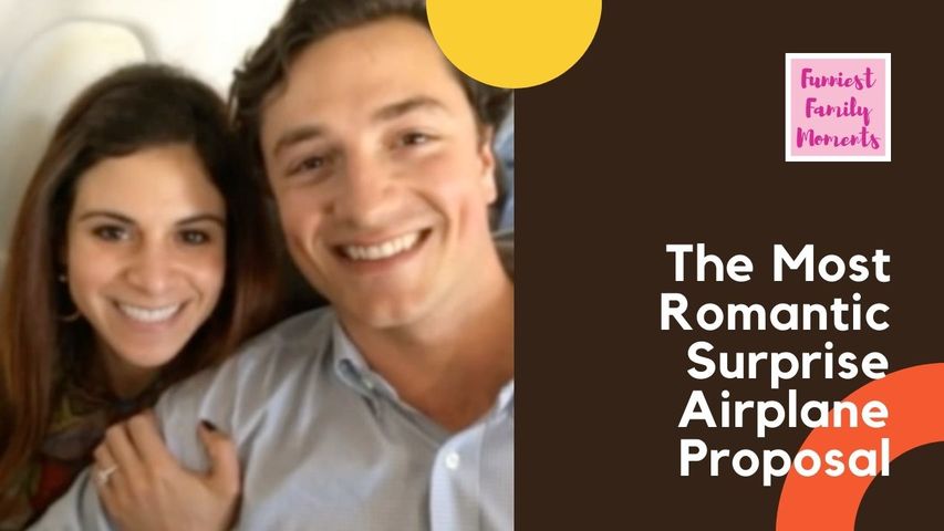 The Most Romantic Surprise Airplane Proposal - US Airways Crew and Pilot Stage Scene