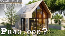 SMALL HOUSE DESIGN 42 SQM. FLOOR PLAN (6m x 7m) |  INSIDE A CABIN LOFT HOUSE | MODERN BALAI