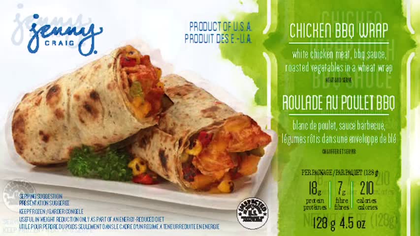 Jenny Craig chicken wraps recalled due to potential listeria and salmonella