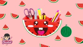 DIY Watermelon Pen Holder | School Hacks | DIY Desk Organizer