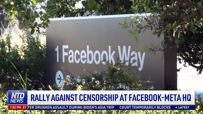 Rally Against Censorship at Facebook-Meta Headquarters