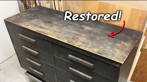 An Industrial Restoration of a VERY Worn Out Dresser...