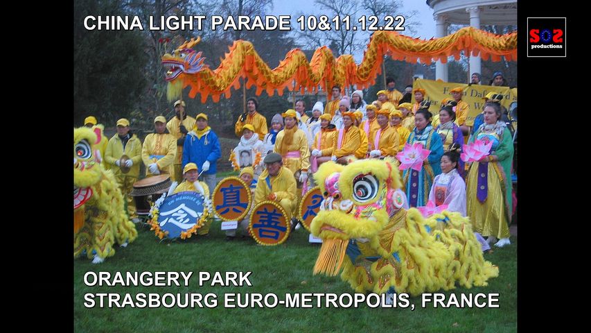 Chinese Light Parade at the Park of l'Orangery in December 2022 in Strasbourg, near the European institutions (English subs)