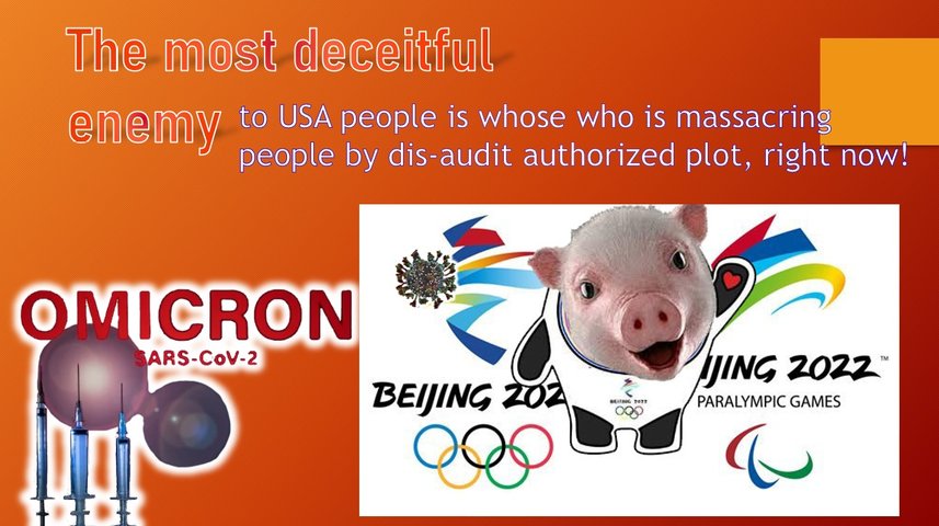 the most deceitful enemy of USA people is .....the dis-audit authorized plot