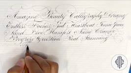 Copperplate cursive writing practice for beginners | Simple words practice with capital A-Z