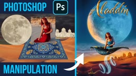 Flying Magic Carpet Manipulation|Photoshop