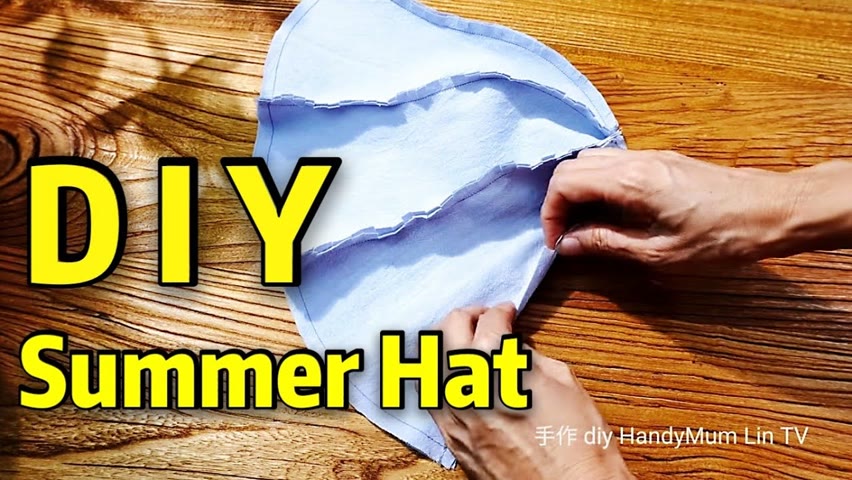 Summer Hat | DIY hat tutorial from old clothe 🌸🌸 Adult version 旧衣改造可爱小花帽 #HandyMumLin