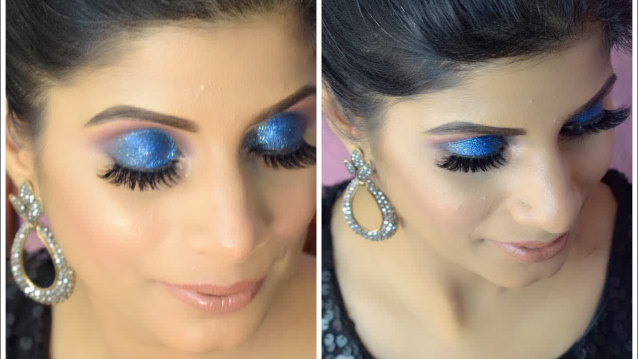 Navy Blue eye makeup | Instaglam makeovers | Mubeen sultana
