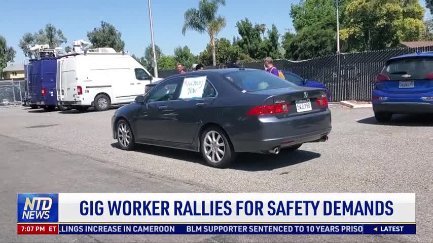 Gig Worker Rallies For Safety Demands