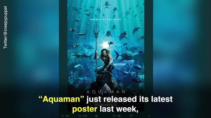 ‘Aquaman’ Movie Fan Hilariously Names All the Sea Animals on Movie’s Poster