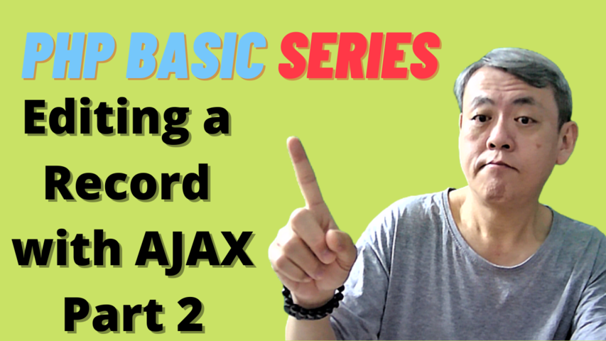 PHPCourse - Chapter 15 - Editing a Record With AJAX (Part 2)