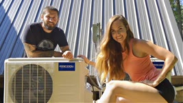 Installing AIR CONDITIONING In Our Off-Grid Home!