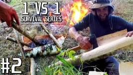 Boiling Water in Natural Containers | 1vs1 Survival Series Ep. 2