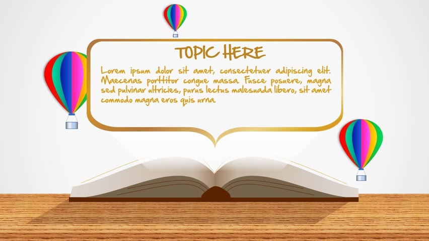 Open Book with Text Space PowerPoint Template