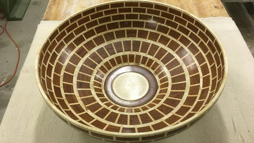 Segmented Ash and Jatoba Bowl | Segment Skål #27 | Woodturning