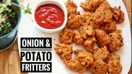 Onion & Potato Fritters Vegan Recipe || Best Indian Snacks Pakora || Aloo pyaz k pakore