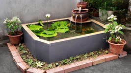 Build a Simple Garden Waterfall Aquarium - For Your Family
