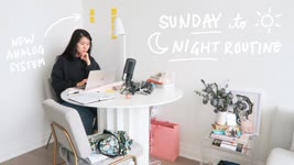 sunday: morning to night routine | new productivity system (sticky notes), gym, food w/ friends