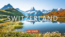 SWITZERLAND (4K UHD) Ambient Drone Film + Best Meditation Piano Music for Stress Relief 2020