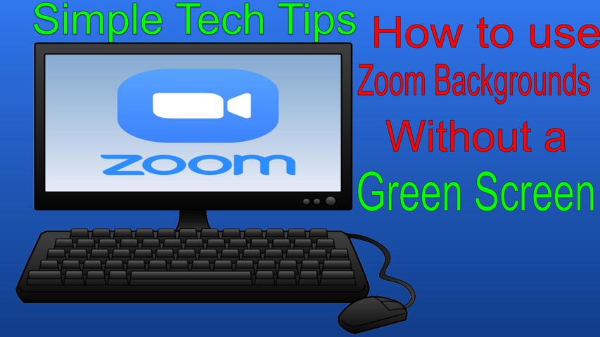 How to use Zoom Backgrounds WITHOUT A GREEN SCREEN.